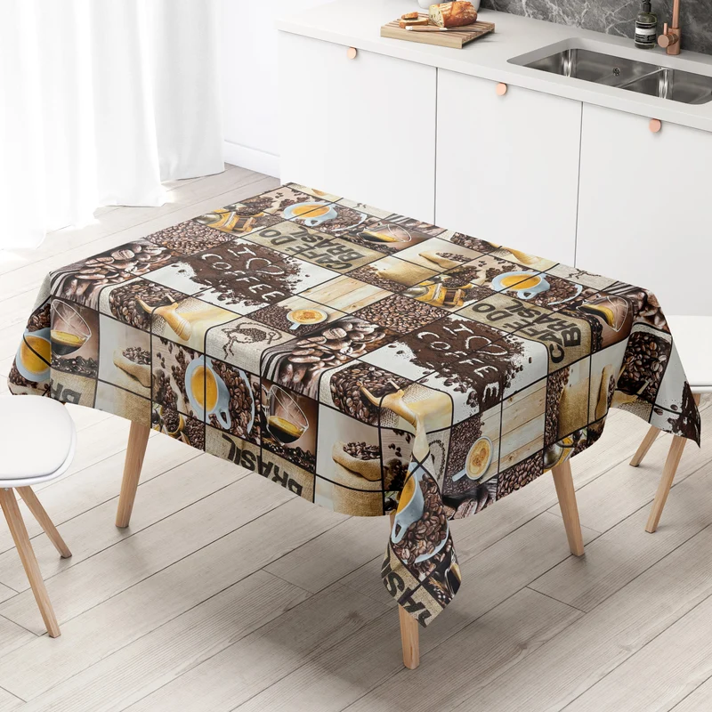Wachstuch Tischdecke C147260 Coffee Cafe de Brasil eckig rund oval