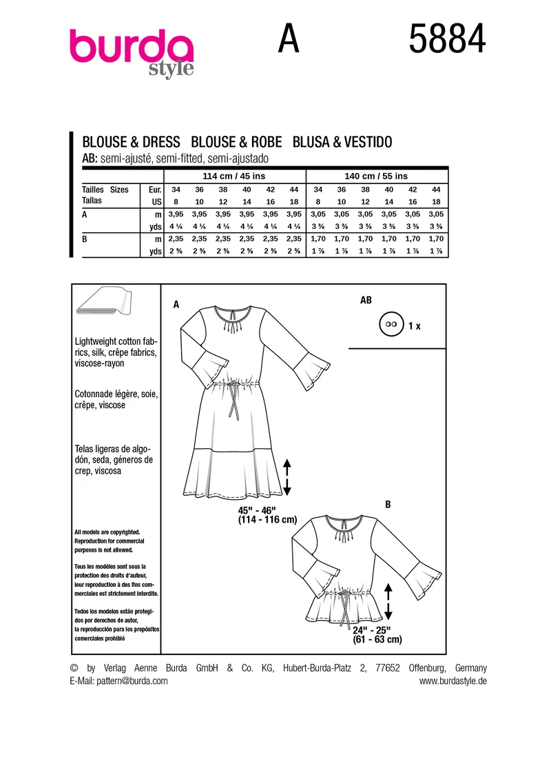 5884 Bluse & Kleid