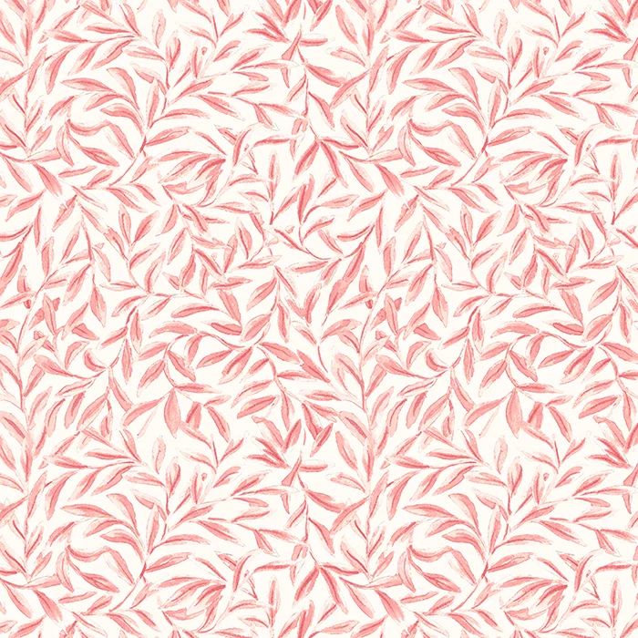 Bio Voile Leaves - rosa 280 cm