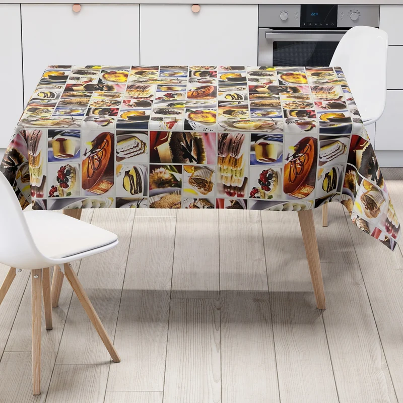 Wachstuch Tischdecke C147170 Patisserie Kuchen eckig rund oval