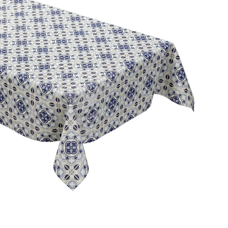 Wachstuch Tischdecke C141144 blau Fliesen Mosaik Portugal mediterran eckig rund oval