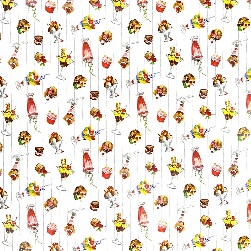 Wachstuch Tischdecke C141851 Eisbecher Gelato reto Sommer eckig rund oval