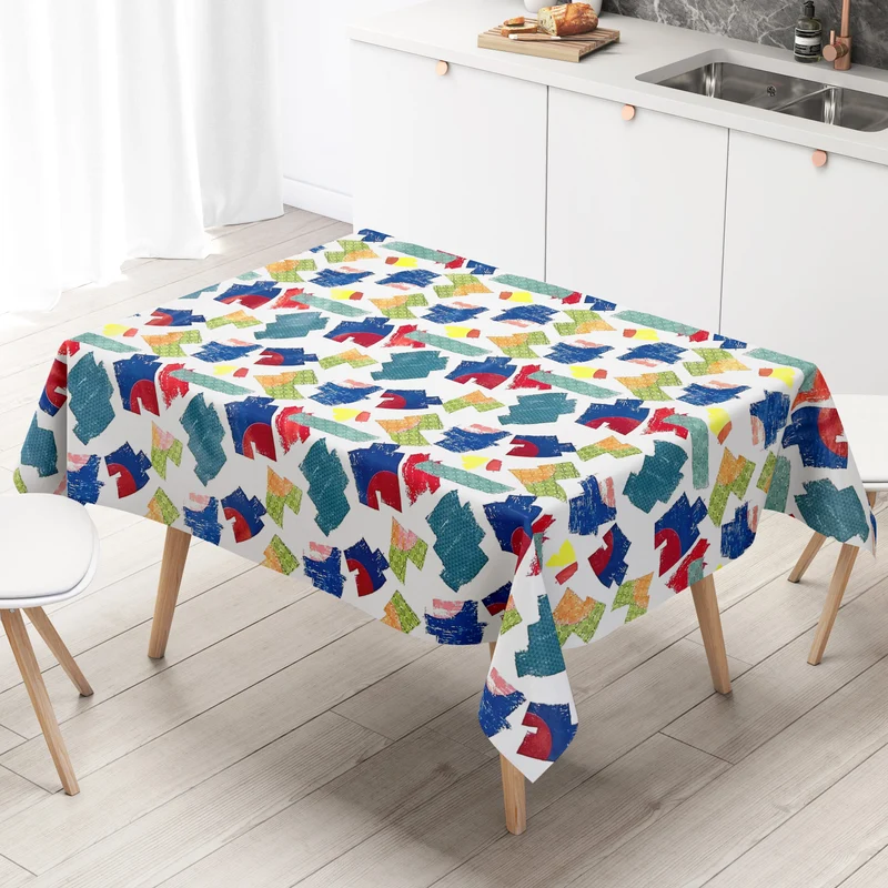 Wachstuch Tischdecke C143121 modern abstrakt Malerei eckig rund oval