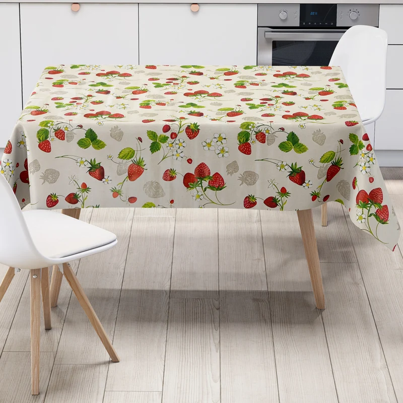 Wachstuch Tischdecke C141791 Erdbeeren Früchte Sommer Küchenmotiv eckig rund oval