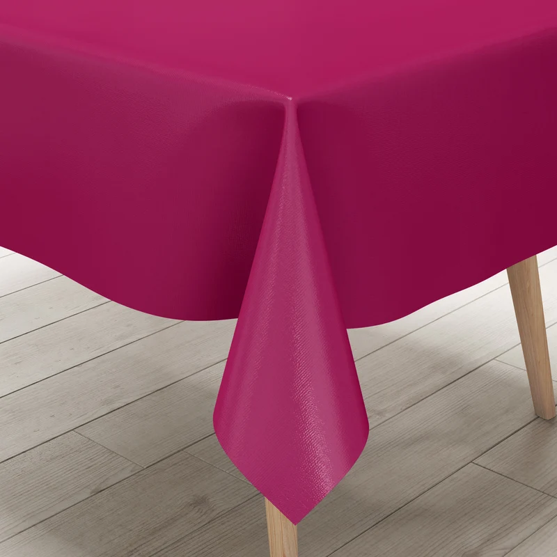 Wachstuch Tischdecke uni 222 einfarbig pink eckig rund oval
