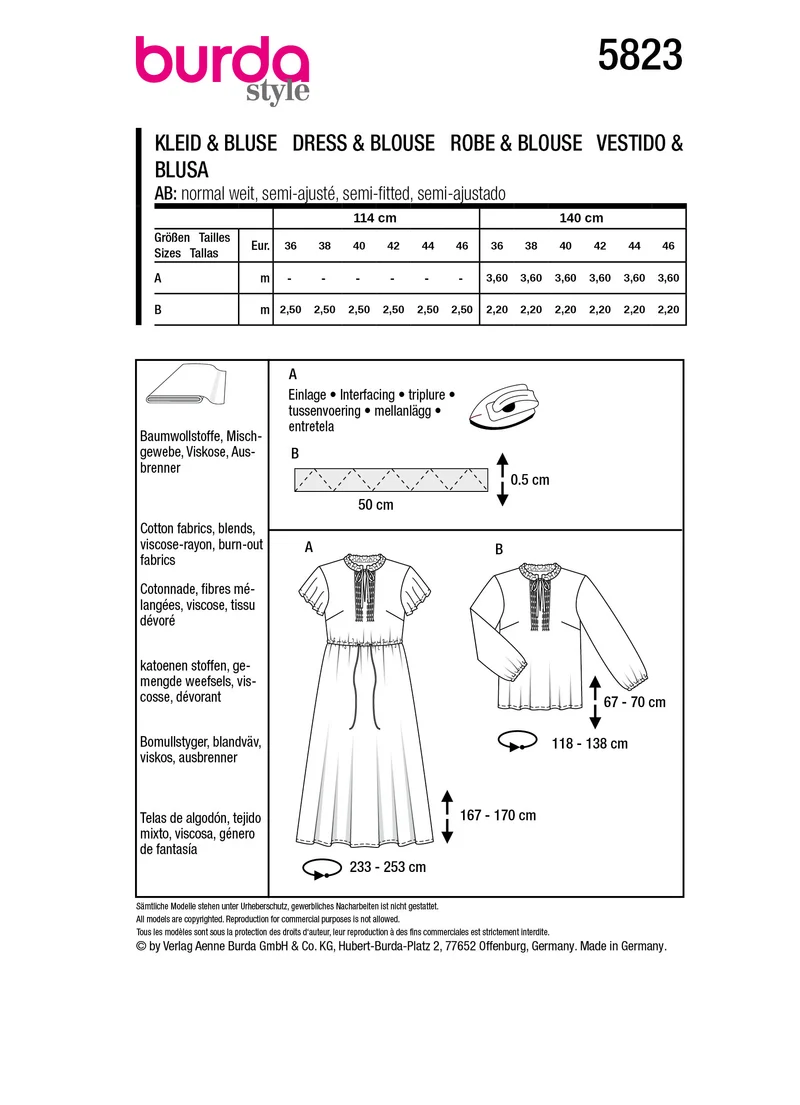 5823 Kleid & Bluse