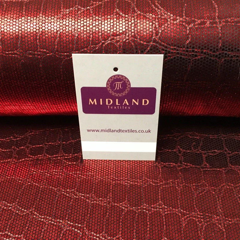 Snake Skin Embossed Metallic Jersey Foil dress fabric 58" Wide M1037 Mtex