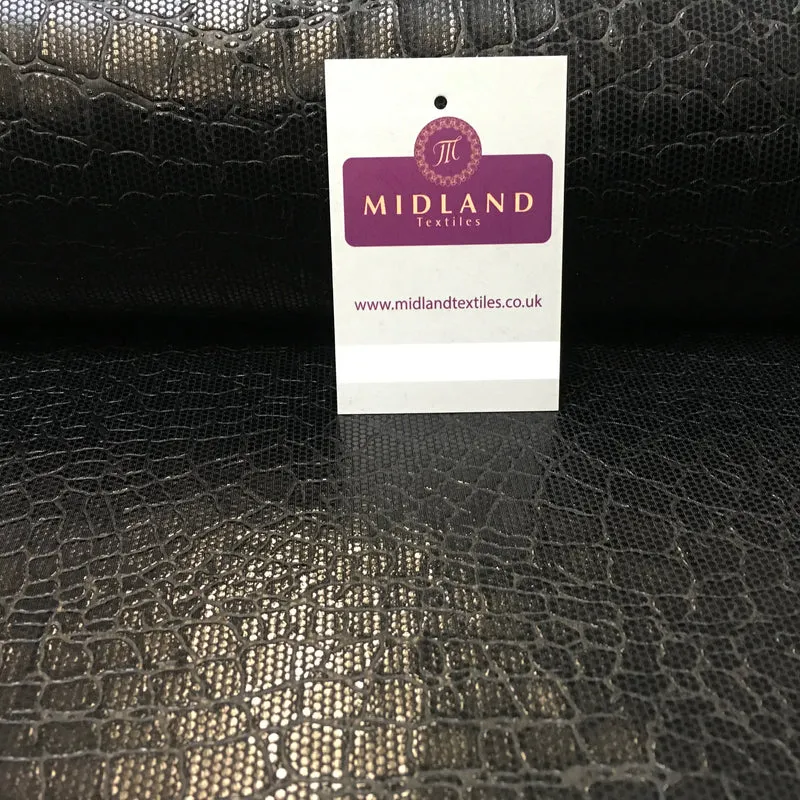 Snake Skin Embossed Metallic Jersey Foil dress fabric 58" Wide M1037 Mtex