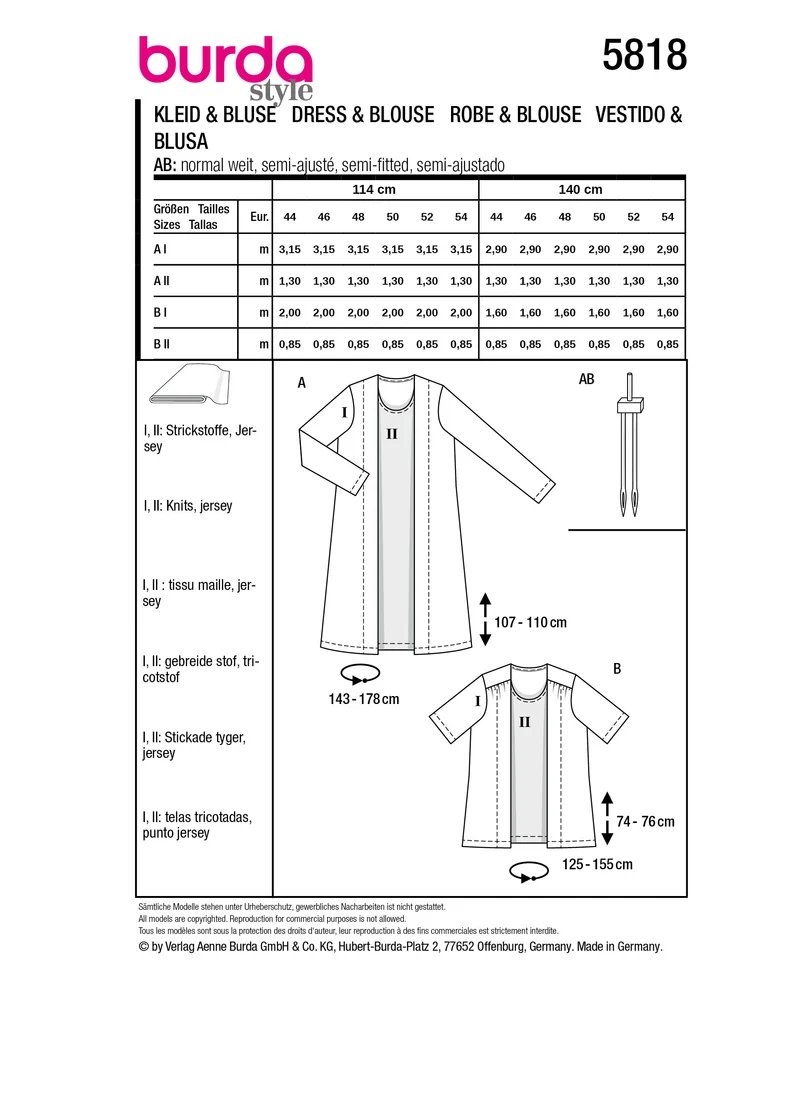 5818 Kleid & Bluse
