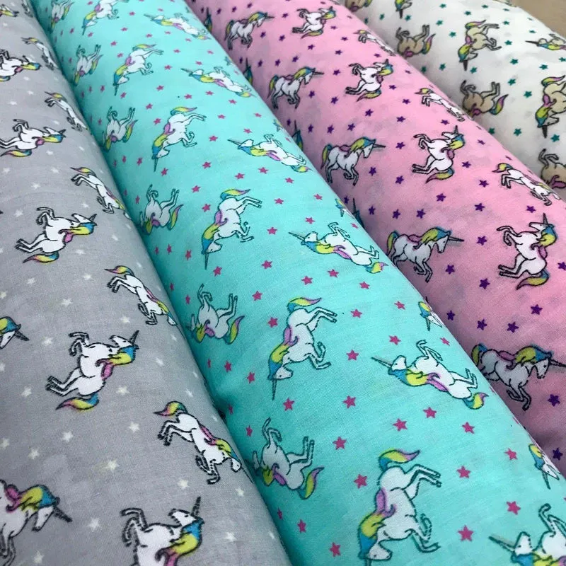 Mythical Unicorn Star Printed Polycotton Fabric 44" Wide MH973 Mtex