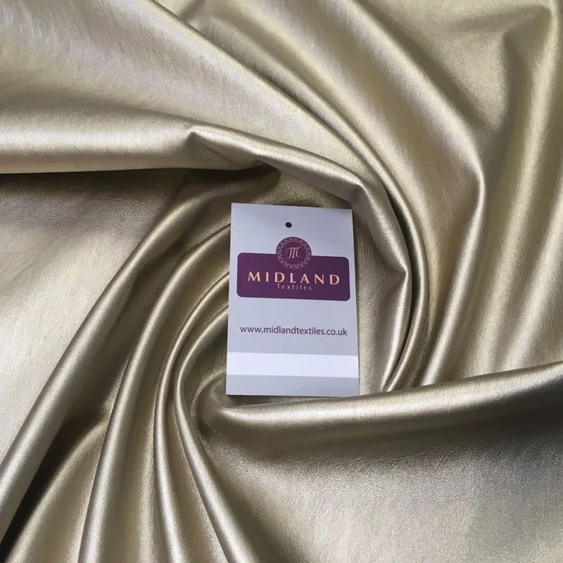 Shiny Metallic 2-Way Stretch Leatherette Dress Fabric, 55in Wide, MK956
