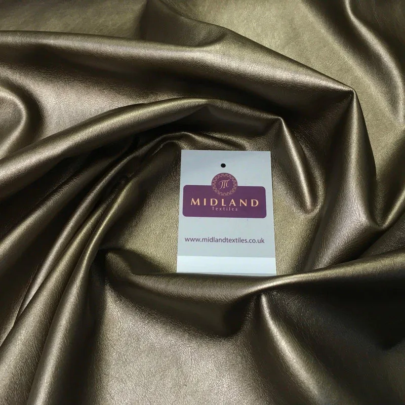 Shiny Metallic 2-Way Stretch Leatherette Dress Fabric, 55in Wide, MK956