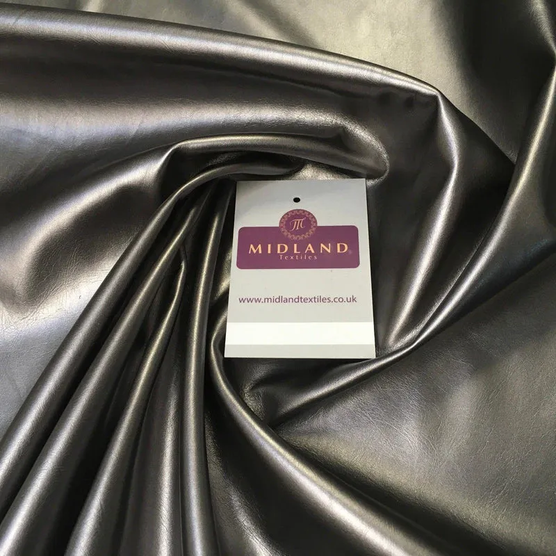 Shiny Metallic 2-Way Stretch Leatherette Dress Fabric, 55in Wide, MK956
