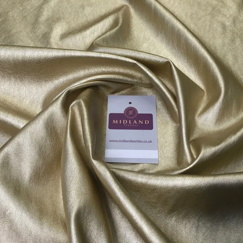 Shiny Metallic 2-Way Stretch Leatherette Dress Fabric, 55in Wide, MK956