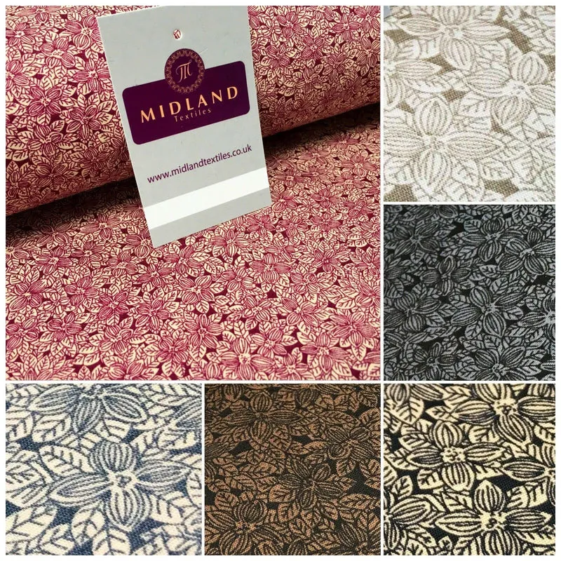100% Cotton Small Floral poplin print 44" Wide Fabric Mtex MK823