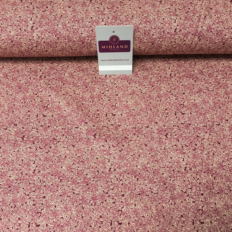100% Cotton Small Floral poplin print 44" Wide Fabric Mtex MK823