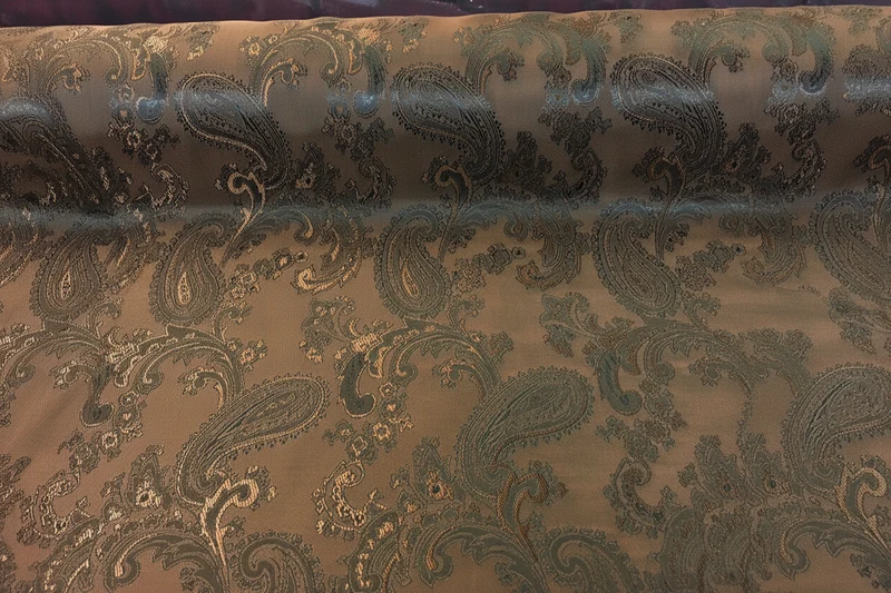 Two Toned Paisley Metallic Jacquard Lining perfect for ties 56" Wide M771 Mtex