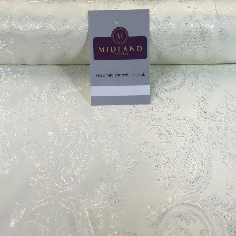 Two Toned Paisley Metallic Jacquard Lining perfect for ties 56" Wide M771 Mtex