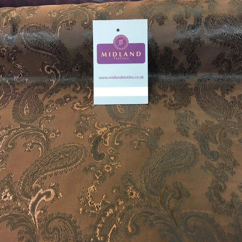 Two Toned Paisley Metallic Jacquard Lining perfect for ties 56" Wide M771 Mtex