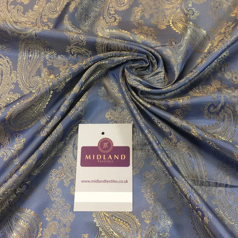 Two Toned Paisley Metallic Jacquard Lining perfect for ties 56" Wide M771 Mtex