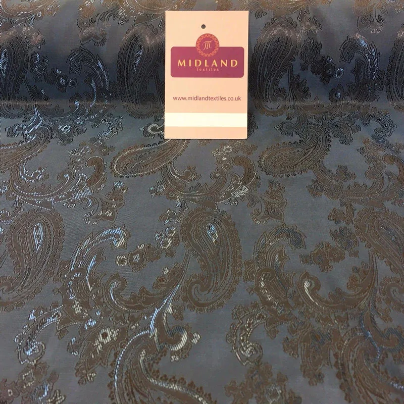 Two Toned Paisley Metallic Jacquard Lining perfect for ties 56" Wide M771 Mtex