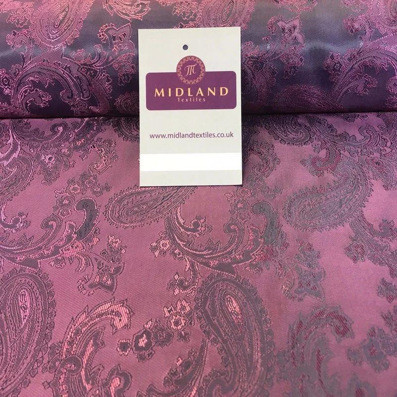 Two Toned Paisley Metallic Jacquard Lining perfect for ties 56" Wide M771 Mtex