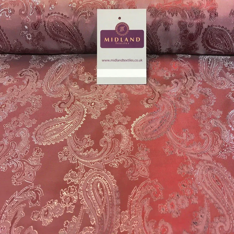 Two Toned Paisley Metallic Jacquard Lining perfect for ties 56" Wide M771 Mtex