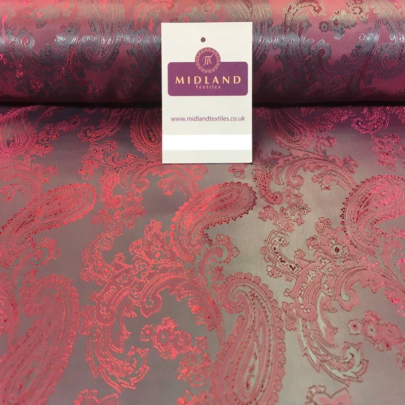 Two Toned Paisley Metallic Jacquard Lining perfect for ties 56" Wide M771 Mtex