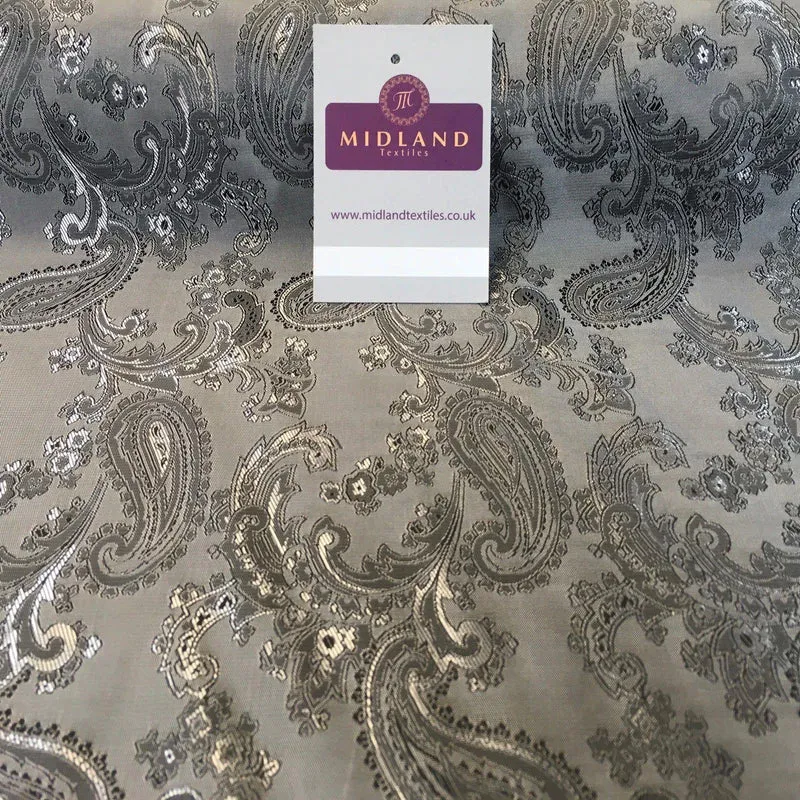 Two Toned Paisley Metallic Jacquard Lining perfect for ties 56" Wide M771 Mtex