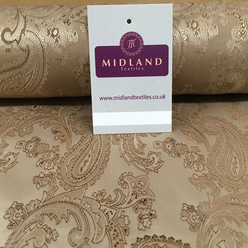 Two Toned Paisley Metallic Jacquard Lining perfect for ties 56" Wide M771 Mtex