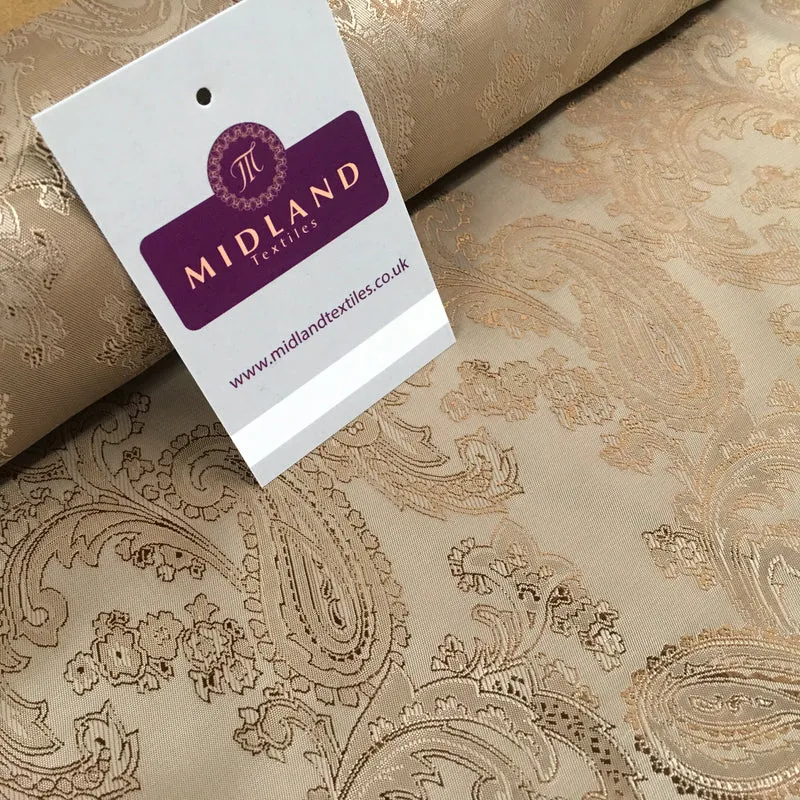 Two Toned Paisley Metallic Jacquard Lining perfect for ties 56" Wide M771 Mtex