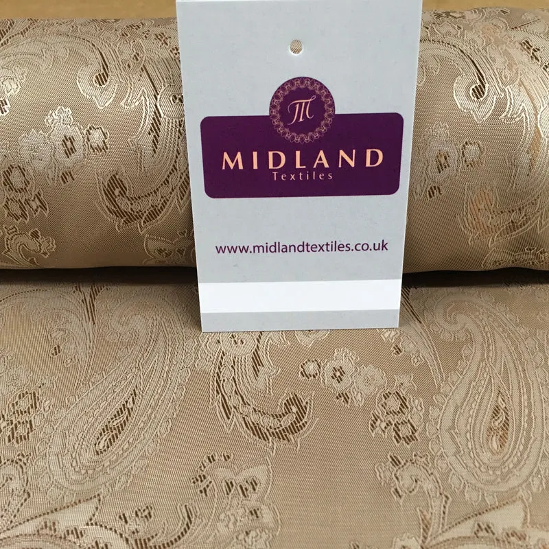 Two Toned Paisley Metallic Jacquard Lining perfect for ties 56" Wide M771 Mtex