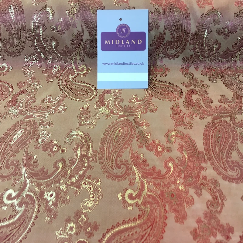 Two Toned Paisley Metallic Jacquard Lining perfect for ties 56" Wide M771 Mtex