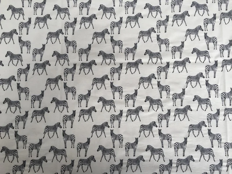 Zebra Cotton Jersey UV Colour Changing Light Sun Reactive Fabric 58" MT955-4