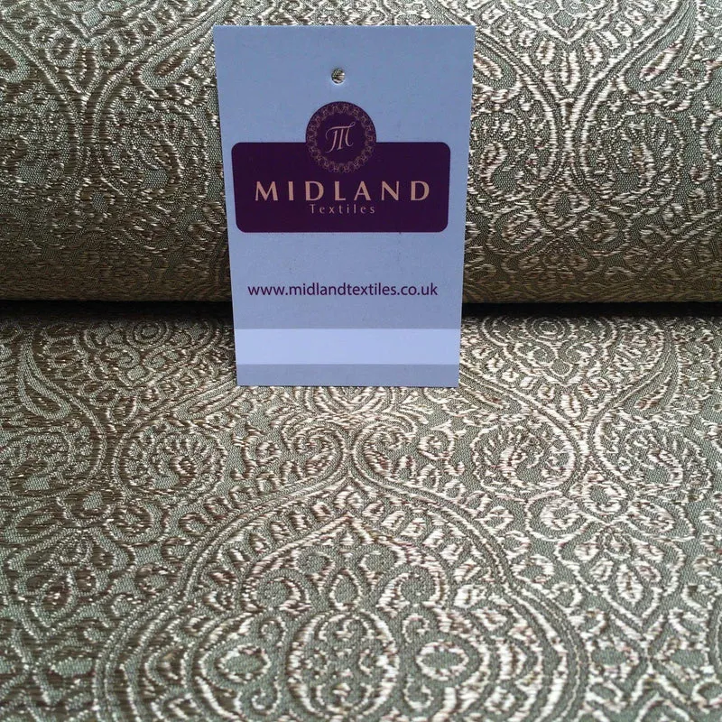Gold Ornamental Lurex Indian Banarsi Brocade Fabric 52" Wide MA874 Mtex