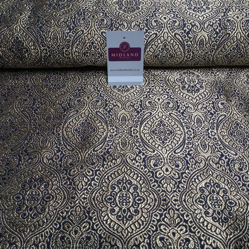 Gold Ornamental Lurex Indian Banarsi Brocade Fabric 52" Wide MA874 Mtex
