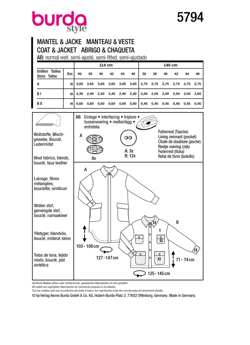 5794 Jacke/Mantel