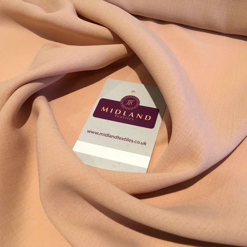 Peach Linen Polyester crepe dress fabric 58" MD818 Mtex