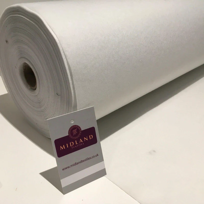 White Medium Weight Iron-On Interfacing Fabric ME829