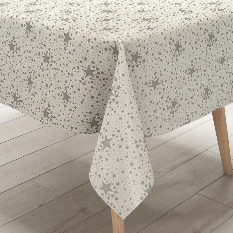 Wachstuch Tischdecke P226-2 Sterne silber Weihnachten Advent eckig rund oval