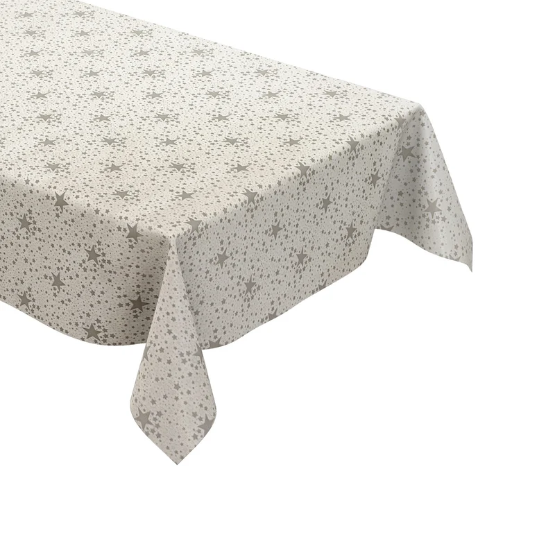 Wachstuch Tischdecke P226-2 Sterne silber Weihnachten Advent eckig rund oval