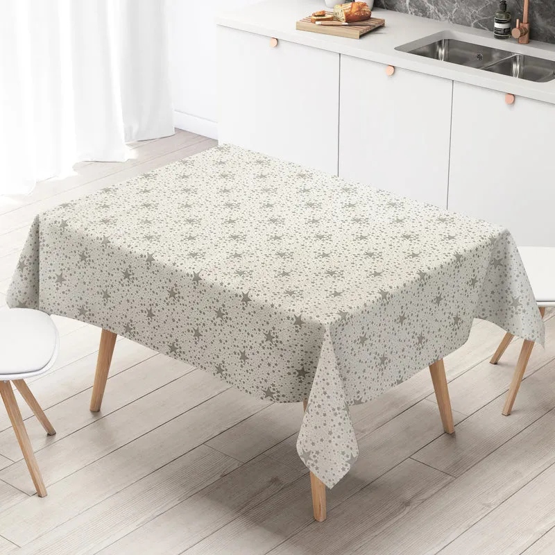 Wachstuch Tischdecke P226-2 Sterne silber Weihnachten Advent eckig rund oval