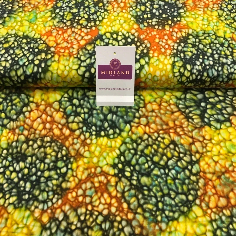 Bali Batik Leaf Dew Drops 100% Cotton Patchwork fabric 44" Wide MK907