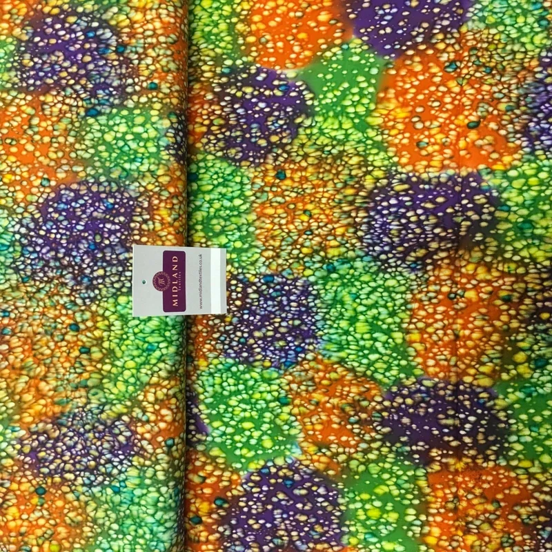 Bali Batik Leaf Dew Drops 100% Cotton Patchwork fabric 44" Wide MK907