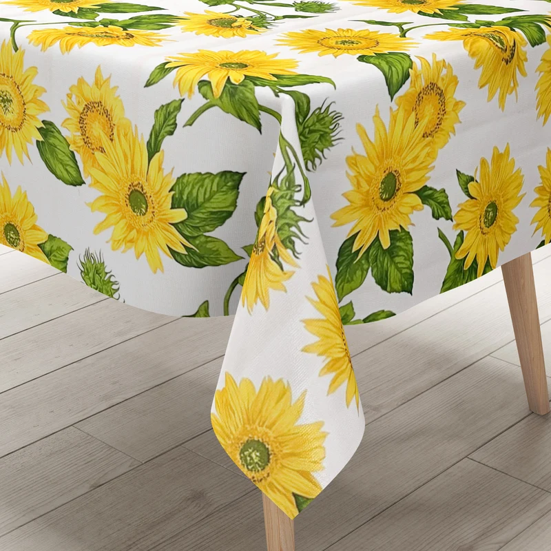Wachstuch Tischdecke K150014 Sonnenblumen Blüten Garten Sommer eckig rund oval nach Maß