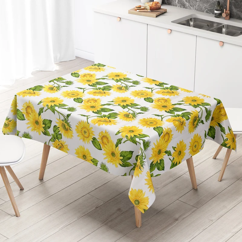 Wachstuch Tischdecke K150014 Sonnenblumen Blüten Garten Sommer eckig rund oval nach Maß