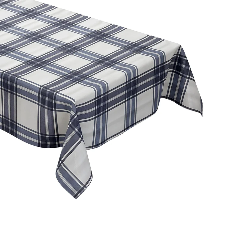 Wachstuch Tischdecke K150108 kariert blau weiss Landhaus eckig rund oval Meterware