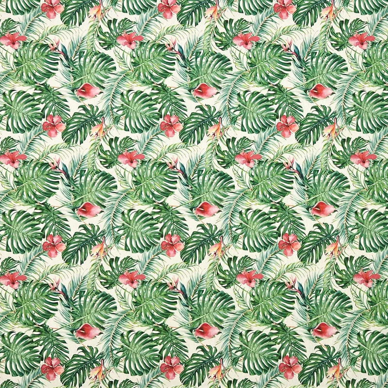 Jacquard Tischdecke aus beschichteter Baumwolle mit Fleckenschutz BENNE Monstera Dschungel eckig rund oval
