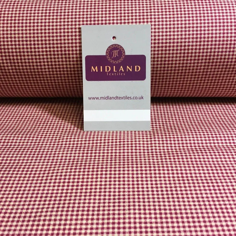 Micro check Printed Cotton Poplin Gingham dress fabric 45" M759 Mtex