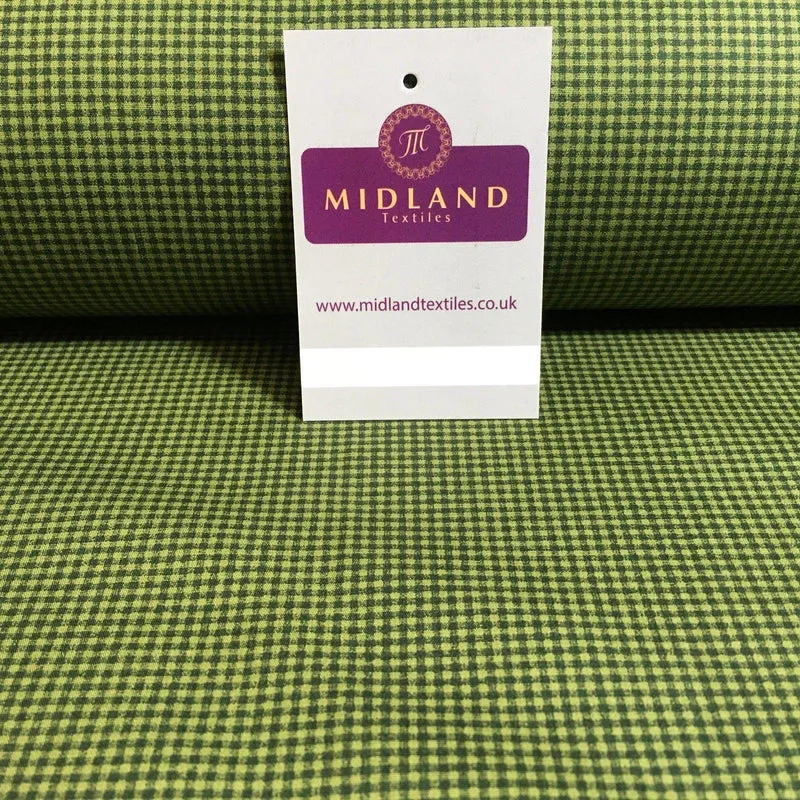 Micro check Printed Cotton Poplin Gingham dress fabric 45" M759 Mtex